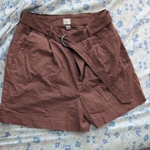 a new day Brown Bermuda Shorts with High-Waist Tie